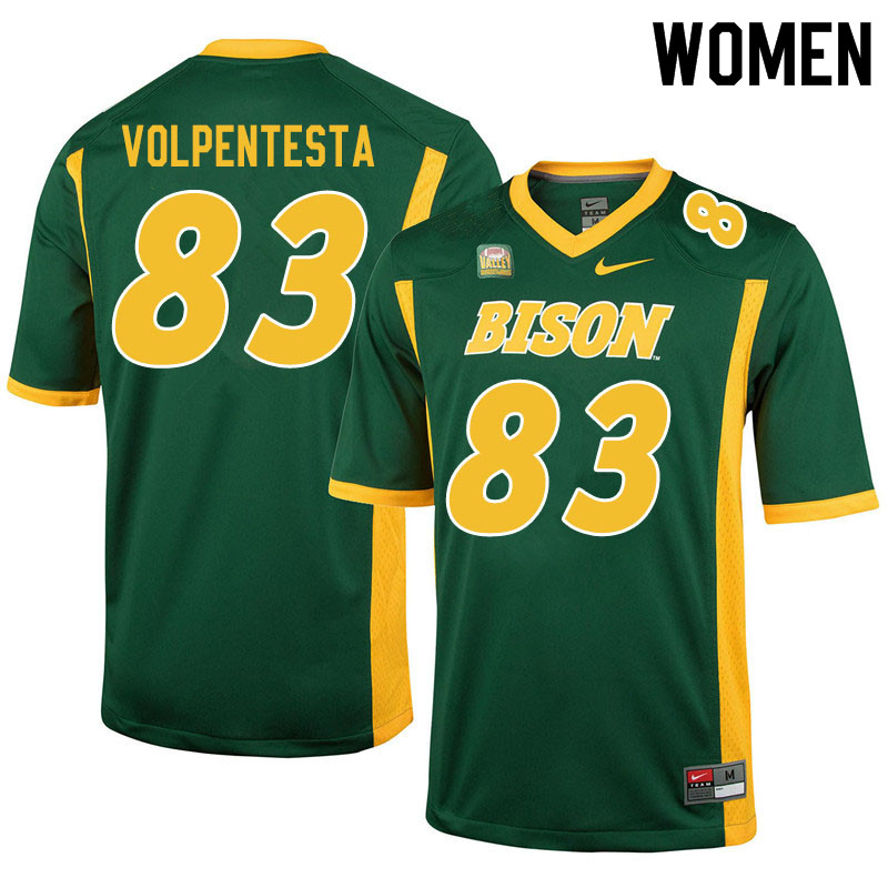 Women #83 Giancarlo Volpentesta North Dakota State Bison College Football Jerseys Sale-Green